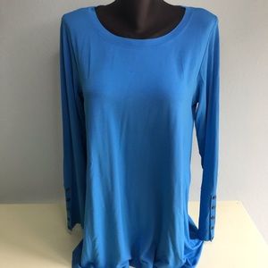 Soft Surroundings Jersey Knit Top W Button Detail